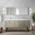 Lexora Lancy 72 inch W x 20 in D Rustic Acacia Double Sink Vanity Cabinet, White Quartz Top and Brushed Nickel Faucet Set