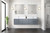 Lexora LVG72DB101 Geneva 72 in. W Dark Grey Wall Mount Double Sink Vanity Cabinet, Carrara Marble Top, and Faucet Set