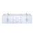 Lexora Geneva 72 in. W Glossy White Wall Mount Double Sink Vanity Cabinet, Carrara Marble Top, and Faucet Set