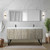Lexora LLC72DKSOS000FGM Lancy 72 inch W x 20 in D Rustic Acacia Double Sink Vanity Cabinet, White Quartz Top and Gun Metal Faucet Set