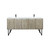 Lexora Lancy 72 inch W x 20 in D Rustic Acacia Double Sink Vanity Cabinet, Cultured Marble Top and Gun Metal Faucet Set