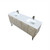 Lexora Lancy 72 inch W x 20 in D Rustic Acacia Double Sink Vanity Cabinet, Cultured Marble Top and Gun Metal Faucet Set