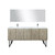Lexora LLC72DKSOSM70FCH Lancy 72 inch W x 20 in D Rustic Acacia Double Sink Vanity Cabinet, White Quartz Top, Chrome Faucet Set and 70 in Mirror