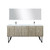Lexora Lancy 72 inch W x 20 in D Rustic Acacia Double Sink Vanity Cabinet, White Quartz Top, Chrome Faucet Set and 70 in Mirror