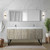 Lexora Lancy 72 inch W x 20 in D Rustic Acacia Double Sink Vanity Cabinet, White Quartz Top, Chrome Faucet Set and 70 in Mirror