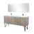 Lexora LVLY72DRA311 Lancy 72 inch W x 20 in D Rustic Acacia Double Sink Vanity Cabinet, Cultured Marble Top, Chrome Faucet Set and 70 in Mirror