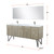 Lexora LVLY72DRA311 Lancy 72 inch W x 20 in D Rustic Acacia Double Sink Vanity Cabinet, Cultured Marble Top, Chrome Faucet Set and 70 in Mirror