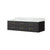 Lexora Castor 72 inch W Black Double Sink Wall Hung Vanity Cabinet and Carrara Marble Top