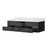 Lexora LVC72DL100 Castor 72 inch W Black Double Sink Wall Hung Vanity Cabinet and Carrara Marble Top