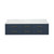 Lexora Castor 72 inch W Blue Double Sink Wall Hung Vanity Cabinet and Carrara Marble Top