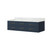 Lexora LVC72DE100 Castor 72 inch W Blue Double Sink Wall Hung Vanity Cabinet and Carrara Marble Top