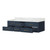 Lexora LVC72DE100 Castor 72 inch W Blue Double Sink Wall Hung Vanity Cabinet and Carrara Marble Top