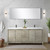 Lexora Lafarre 72 inch W x 20 in D Rustic Acacia Double Sink Vanity Cabinet, White Quartz Top and Gun Metal Faucet Set