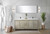 Lexora Lafarre 72 inch W x 20 in D Rustic Acacia Double Sink Vanity Cabinet, White Quartz Top and Gun Metal Faucet Set