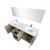 Lexora LLF72DKSODM70FCH Lafarre 72 inch W x 20 in D Rustic Acacia Double Sink Vanity Cabinet, White Quartz Top, Chrome Faucet Set and 70 in Mirror