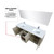 Lexora Lafarre 72 inch W x 20 in D Rustic Acacia Double Sink Vanity Cabinet, White Quartz Top, Chrome Faucet Set and 70 in Mirror