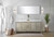 Lexora Lafarre 72 inch W x 20 in D Rustic Acacia Double Sink Vanity Cabinet, White Quartz Top, Chrome Faucet Set and 70 in Mirror