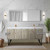 Lexora LVLY72DRA314 Lancy 72 inch W x 20 in D Rustic Acacia Double Sink Vanity Cabinet, Cultured Marble Top, Rose Gold Faucet Set and 70 in Mirror