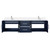 Lexora LVG72DE301 Geneva 72 in. W Navy Blue Wall Mount Double Sink Vanity Cabinet, Cultured Marble Top, and Faucet Set