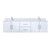 Lexora LVG72DM201 Geneva 72 in. W Glossy White Wall Mount Double Sink Vanity Cabinet, White Quartz Top, and Faucet Set