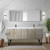Lexora Lancy 72 inch W x 20 in D Rustic Acacia Double Sink Vanity Cabinet, Cultured Marble Top, Gun Metal Faucet Set and 70 in Mirror