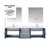 Lexora Geneva 72 in. W Dark Grey Wall Mount Double Sink Vanity Cabinet, White Quartz Top, Faucet Set, and 30 in. LED Mirrors