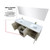 Lexora Lafarre 72 inch W x 20 in D Rustic Acacia Double Sink Vanity Cabinet, White Quartz Top, Brushed Nickel Faucet Set and 70 in Mirror