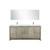 Lexora LLF72DKSODM70FRG Lafarre 72 inch W x 20 in D Rustic Acacia Double Sink Vanity Cabinet, White Quartz Top, Rose Gold Faucet Set and 70 in Mirror