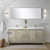 Lexora LVLF72DRA314 Lafarre 72 inch W x 20 in D Rustic Acacia Double Sink Vanity Cabinet, Cultured Marble Top, Rose Gold Faucet Set and 70 in Mirror