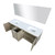 Lexora  LVFB72DK310 Fairbanks 72 in W x 20 in D Rustic Acacia Double Bath Vanity, Cultured Marble Top and 70 in Mirror