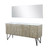 Lexora LLC72DKSOSM70 Lancy 72 inch W x 20 in D Rustic Acacia Double Sink Vanity Cabinet, White Quartz Top and 70 in Mirror
