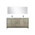 Lexora Lafarre 72 inch W x 20 in D Rustic Acacia Double Sink Vanity Cabinet, White Quartz Top, Gun Metal Faucet Set and 70 in Mirror