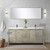 Lexora Lafarre 72 inch W x 20 in D Rustic Acacia Double Sink Vanity Cabinet, White Quartz Top, Gun Metal Faucet Set and 70 in Mirror