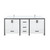 Lexora Ziva 72 inch W White Double Sink Vanity Cabinet, Cultured Marble Top and Faucet Set