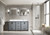 Lexora Ziva 72 inch W Dark Grey Double Sink Vanity Cabinet, White Quartz Top and Faucet Set