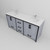 Lexora Ziva 72 inch W Dark Grey Double Sink Vanity Cabinet, Cultured Marble Top and Faucet Set