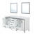 Lexora  LVZV72DA210 Ziva 72 in W x 22 in D White Double Bath Vanity, White Quartz Top and 30 in Mirrors