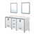 Lexora LVZV72DA210 Ziva 72 inch W White Double Sink Vanity Cabinet, White Quartz Top and 30 in Mirrors
