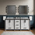 Lexora LVZV72DA210 Ziva 72 inch W White Double Sink Vanity Cabinet, White Quartz Top and 30 in Mirrors