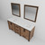 Lexora LVZV72DN210 Ziva 72 inch W Rustic Barnwood Double Sink Vanity Cabinet, White Quartz Top and 30 in Mirrors