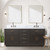 Lexora LVA72DK100 Abbey 72 inch W Brown Oak Double Sink Vanity Cabinet and Carrara Marble Top