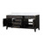 Lexora Laurel 72 inch W Black Oak Double Sink Vanity Cabinet and Carrara Marble Top