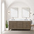 Lexora LVL72DR100 Laurel 72 inch W Grey Oak Double Sink Vanity Cabinet and Carrara Marble Top