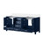 Lexora LJ342272DEWQ000 Jacques 72 in. W Navy Blue Double Sink Vanity Cabinet and White Quartz Top