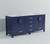 Lexora Jacques 72 in. W Navy Blue Double Sink Vanity Cabinet and White Quartz Top