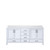 Lexora LVJ72DA300 Jacques 72 in. W White Bath Vanity Cabinet and Cultured Marble Top