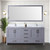 Lexora LVJ72DB300 Jacques 72 in. W Dark Grey Bath Vanity Cabinet and Cultured Marble Top