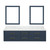 Lexora LVC72DE110 Castor 72 inch W Blue Double Sink Wall Hung Vanity Cabinet, Carrara Marble Top, and 34 in Mirrors