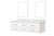 Lexora LVC72DA110 Castor 72 inch W White Double Sink Wall Hung Vanity Cabinet, Carrara Marble Top, and 34 in Mirrors