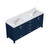 Lexora LJ342272DEDS000 Jacques 72 in. W Navy Blue Double Sink Vanity Cabinet and Carrara Marble Top